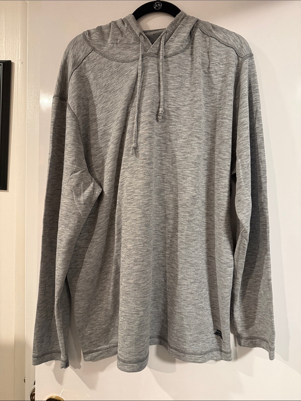 Tommy Bahama Heather Gray Lightweight Hooded Long-Sleeve Shirt